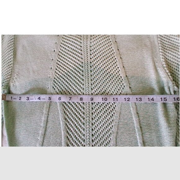 Women's Reitmans Open Knit Pullover with Tank Top, Light Green, Small - Picture 8 of 16